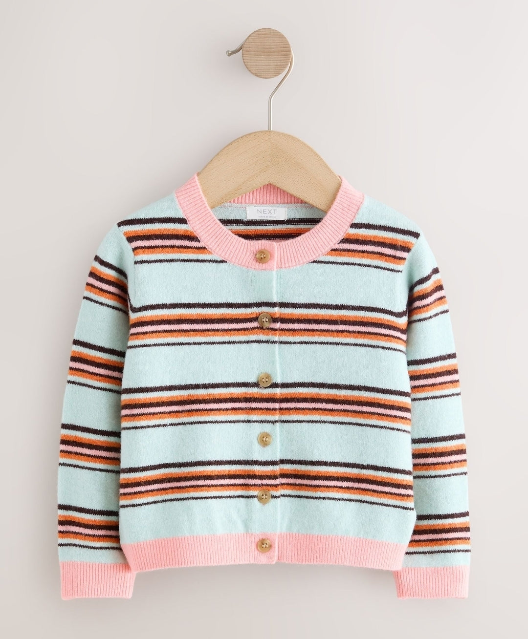 Mint Stripe Knit Cardigan