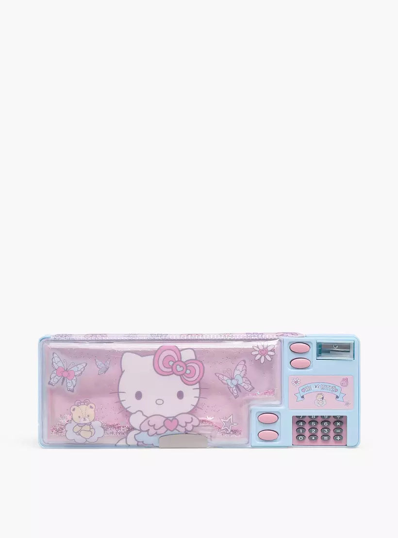 Sanrio Hello Kitty Print Pencil Case with Calculator