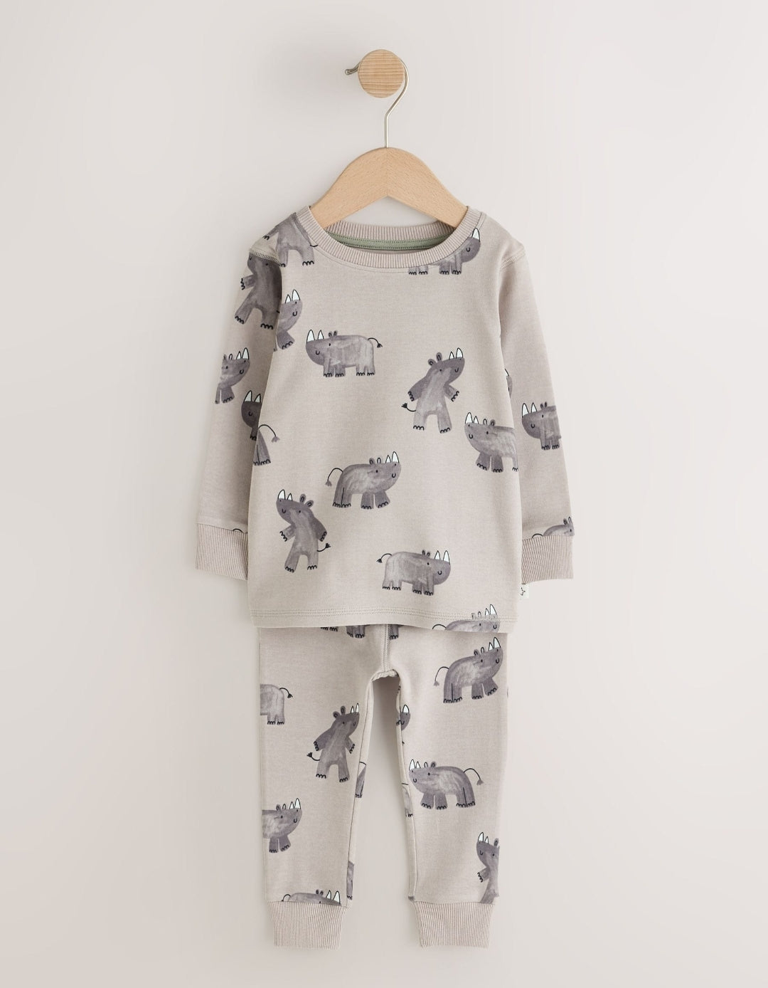 Neutral/Blush Animals Snuggle Pyjamas 3 Pack