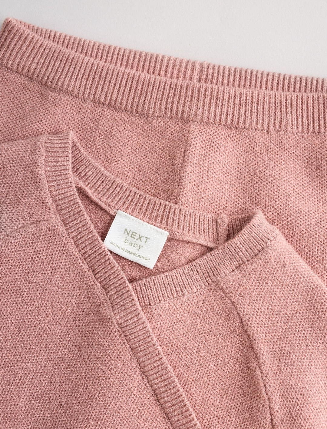 Pink Baby Knitted Wrap Jumper and Leggings 2 Piece Set