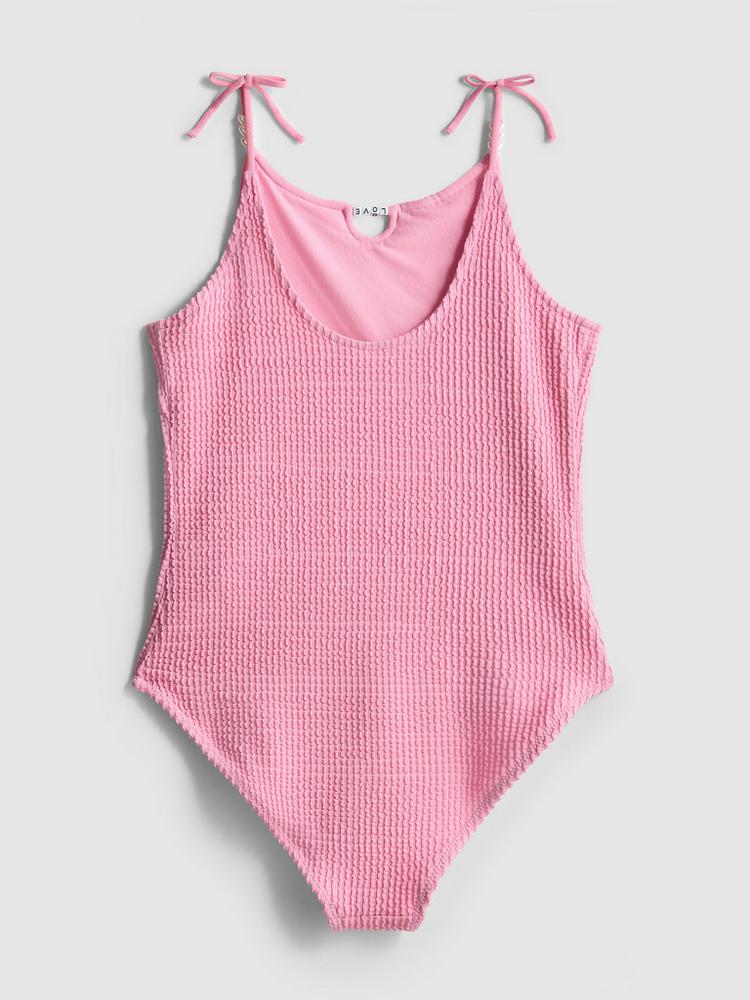 Textured Beaded Swimsuit