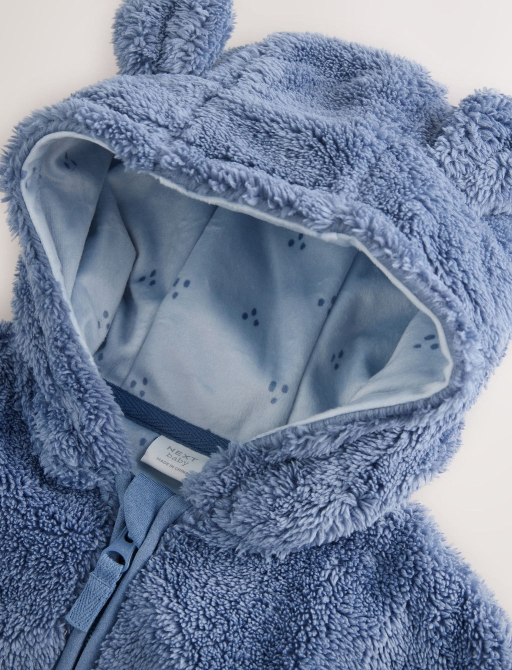 Navy Fleece Zip Up Baby Jacket