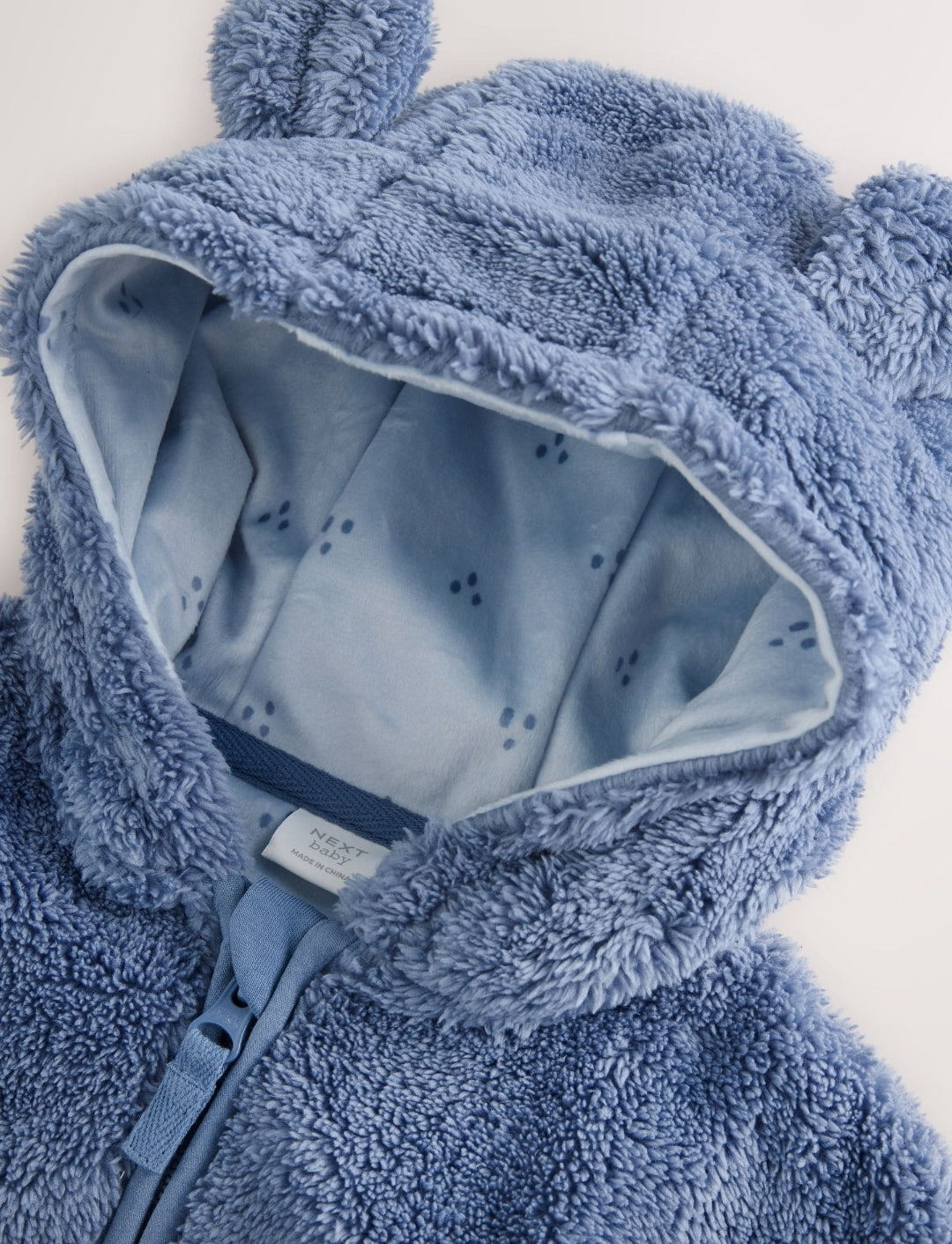 Navy Fleece Zip Up Baby Jacket