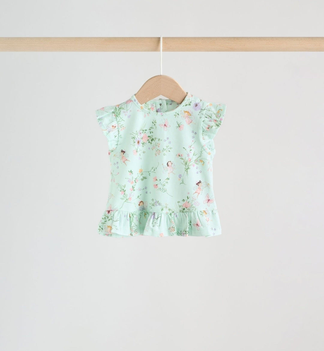 Pink/Mint/White Fairy Short
Sleeve Top and Leggings Baby
