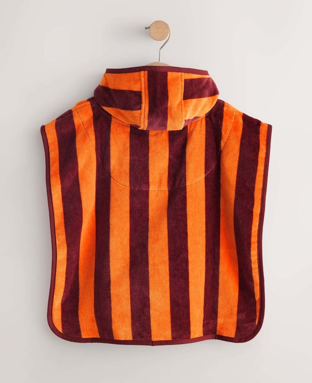Orange Stripe Towelling Poncho