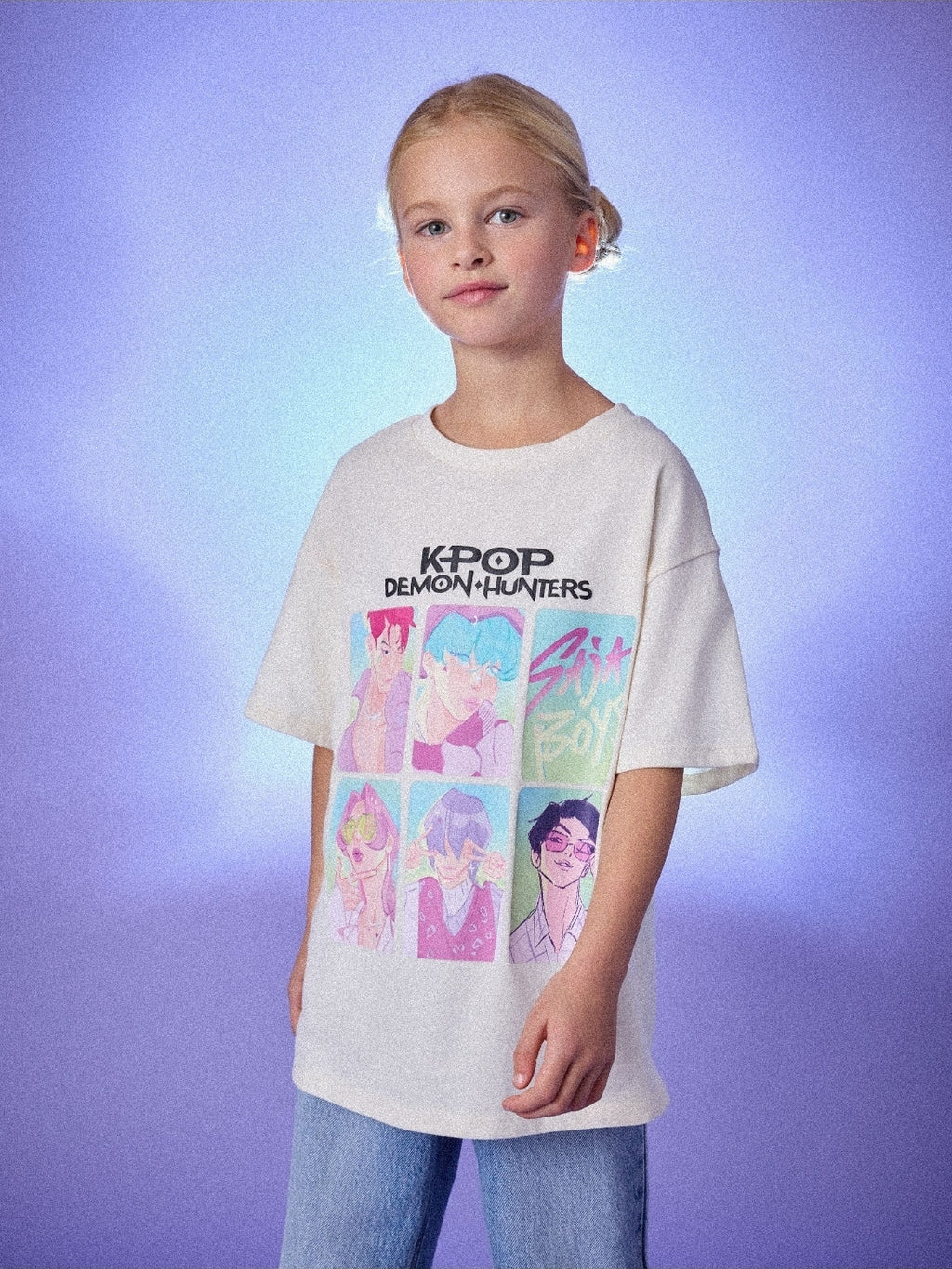 Ecru KPOP Demon Hunters Short Sleeve T-Shirt