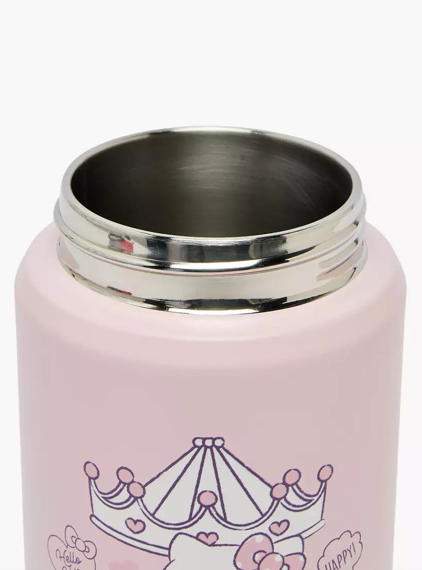 Sanrio Hello Kitty Stainless Steel Water Bottle with Wide Mouth and Carry Loop