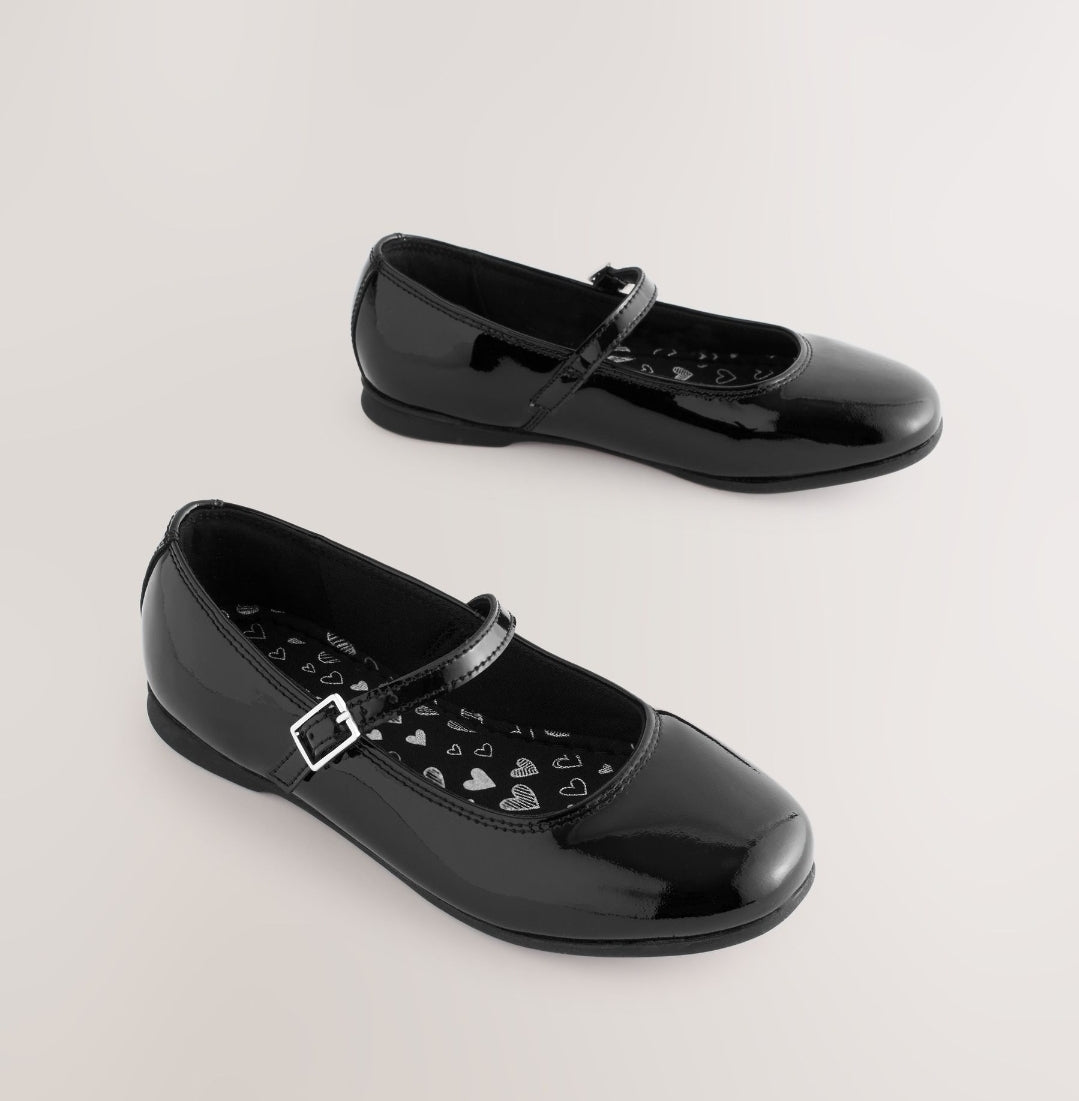 Black Patent Standard Fit (F)
Leather Mary Jane School Shoes