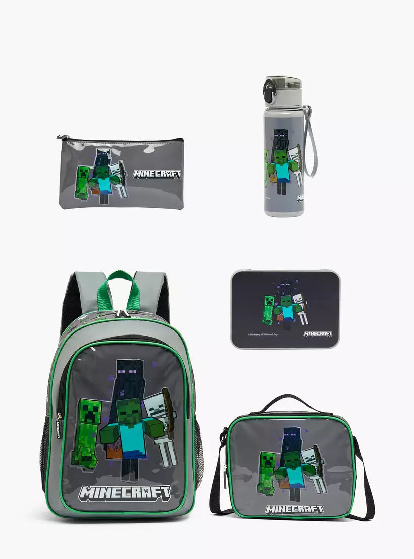 Hollywood Magic Minecraft 5-Piece School Backpack set 16 inches