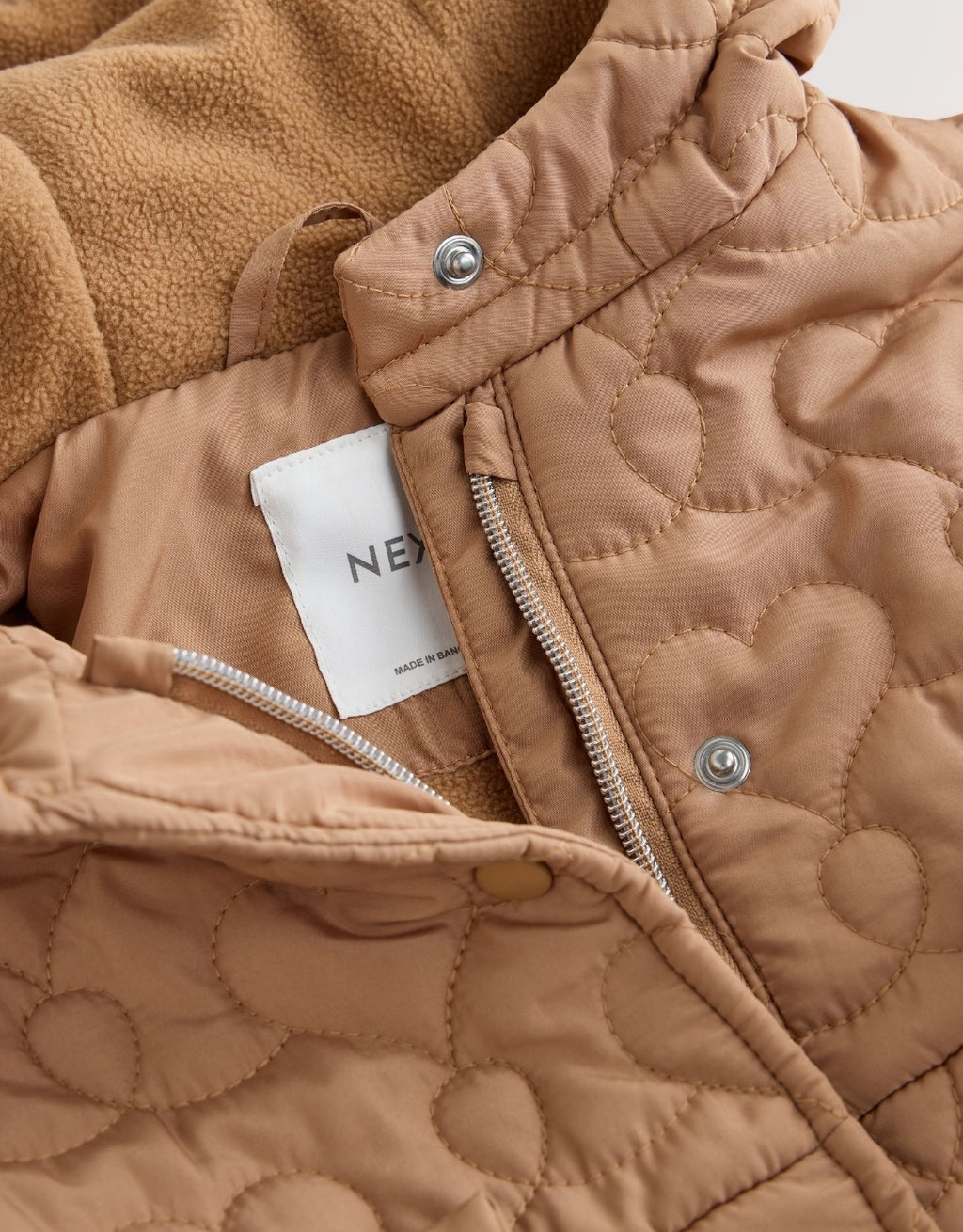 Caramel Brown Shower Resistant
Skirted Quilted Coat