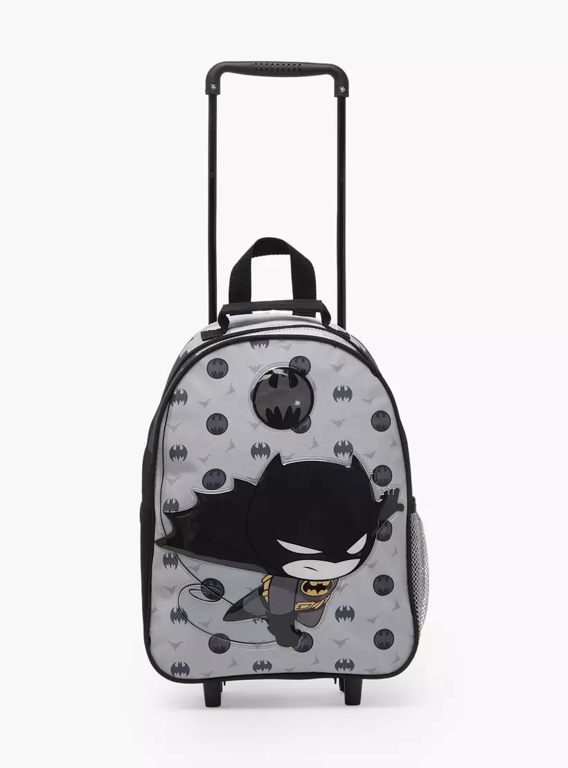 Batman Print 3-Piece School Trolley Bag Set  14 inches