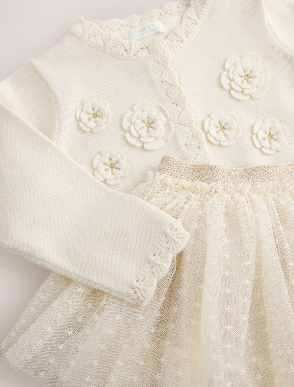 Ecru White Party OccasionSkirt Set