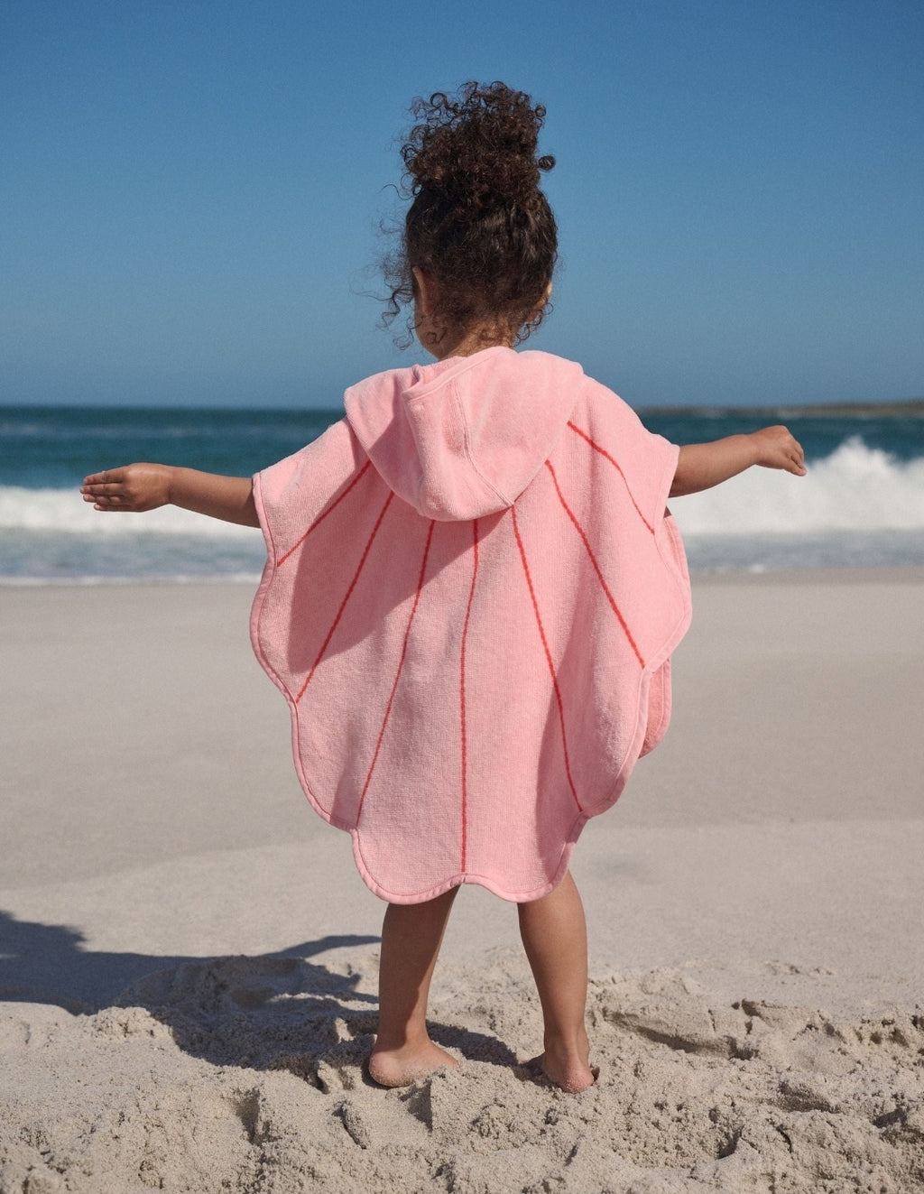 Pink Shell Towelling Poncho