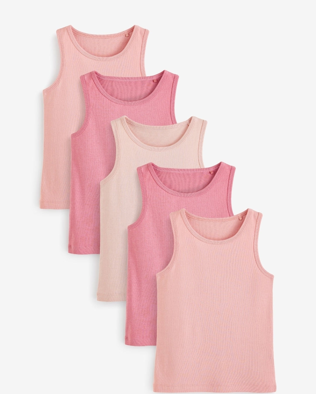 Multi Pastel 100% Cotton Vests 5
Pack