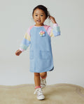 Pastel Rainbow Raglan Denim Dress