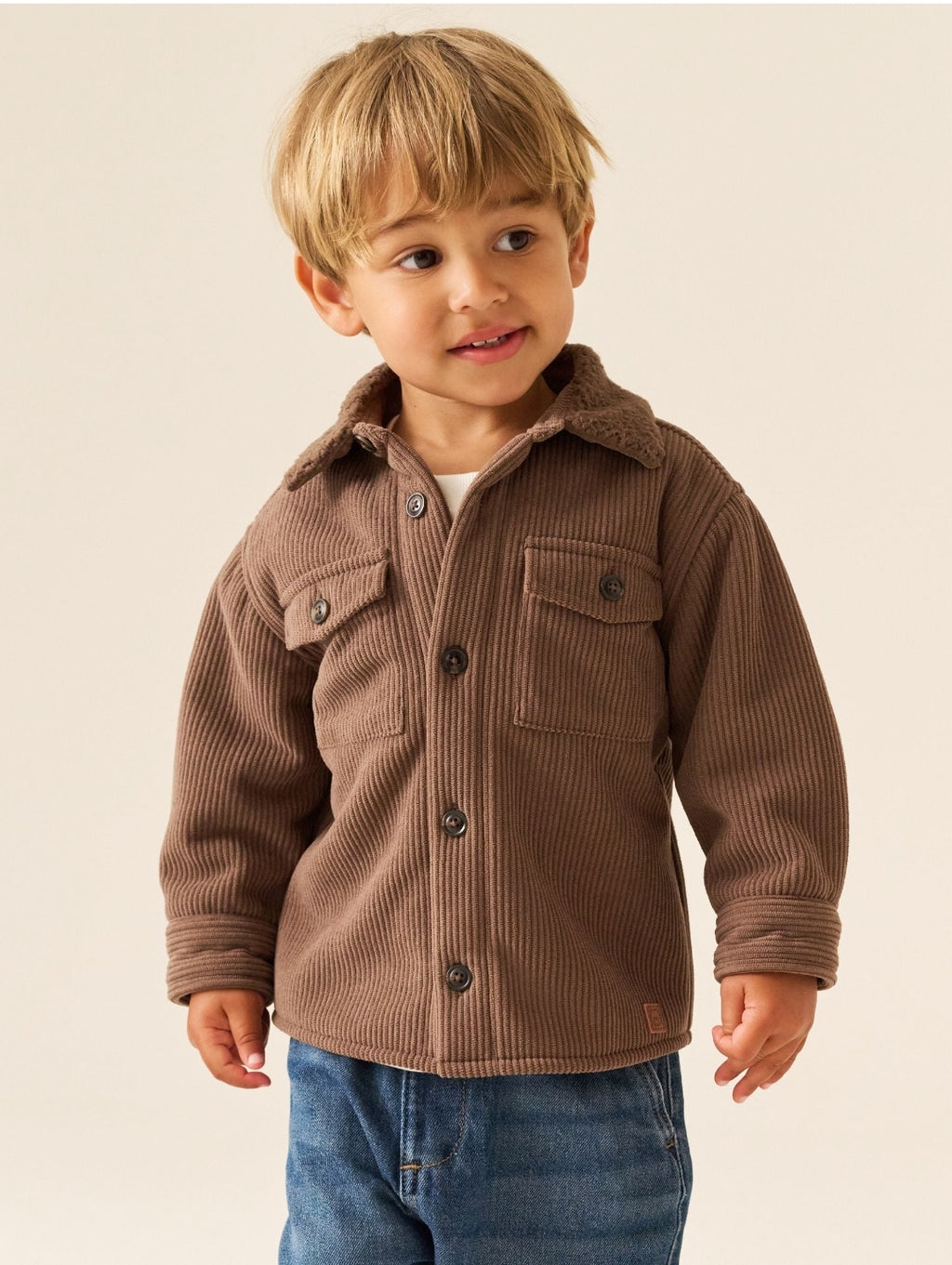 Chocolate Brown Borg Lined Cord
Shacket