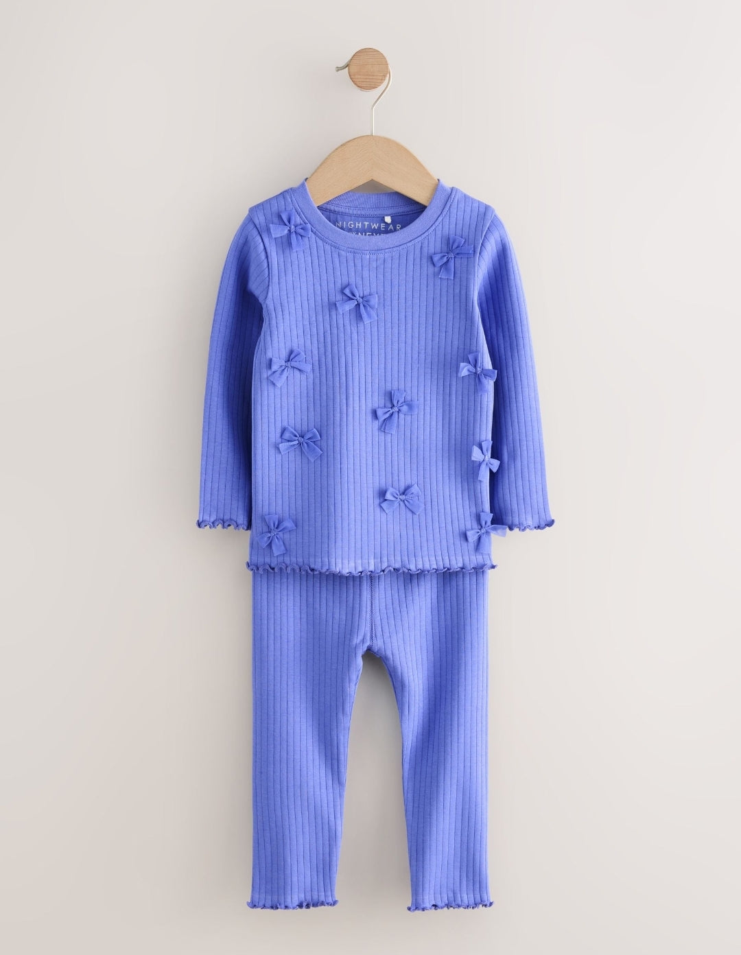 Blue Bows Snuggle Pyjamas 3 Pack