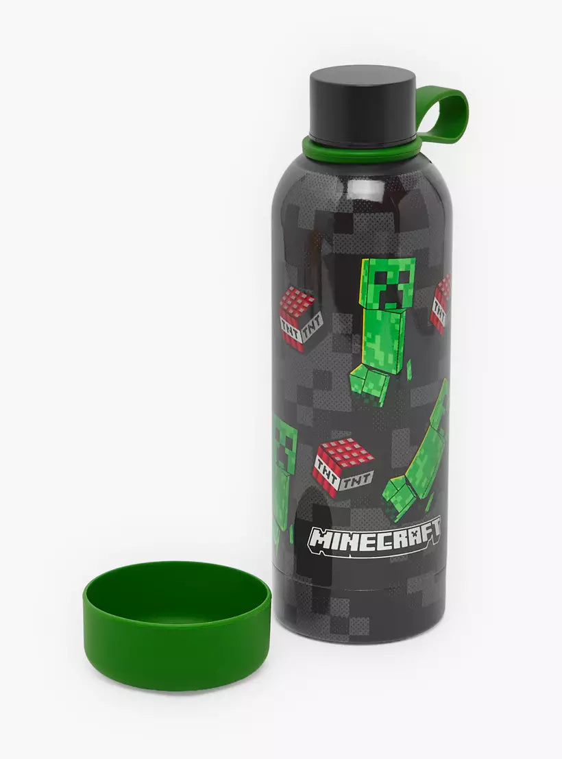 Minecraft Print Stainless Steel Water Bottle