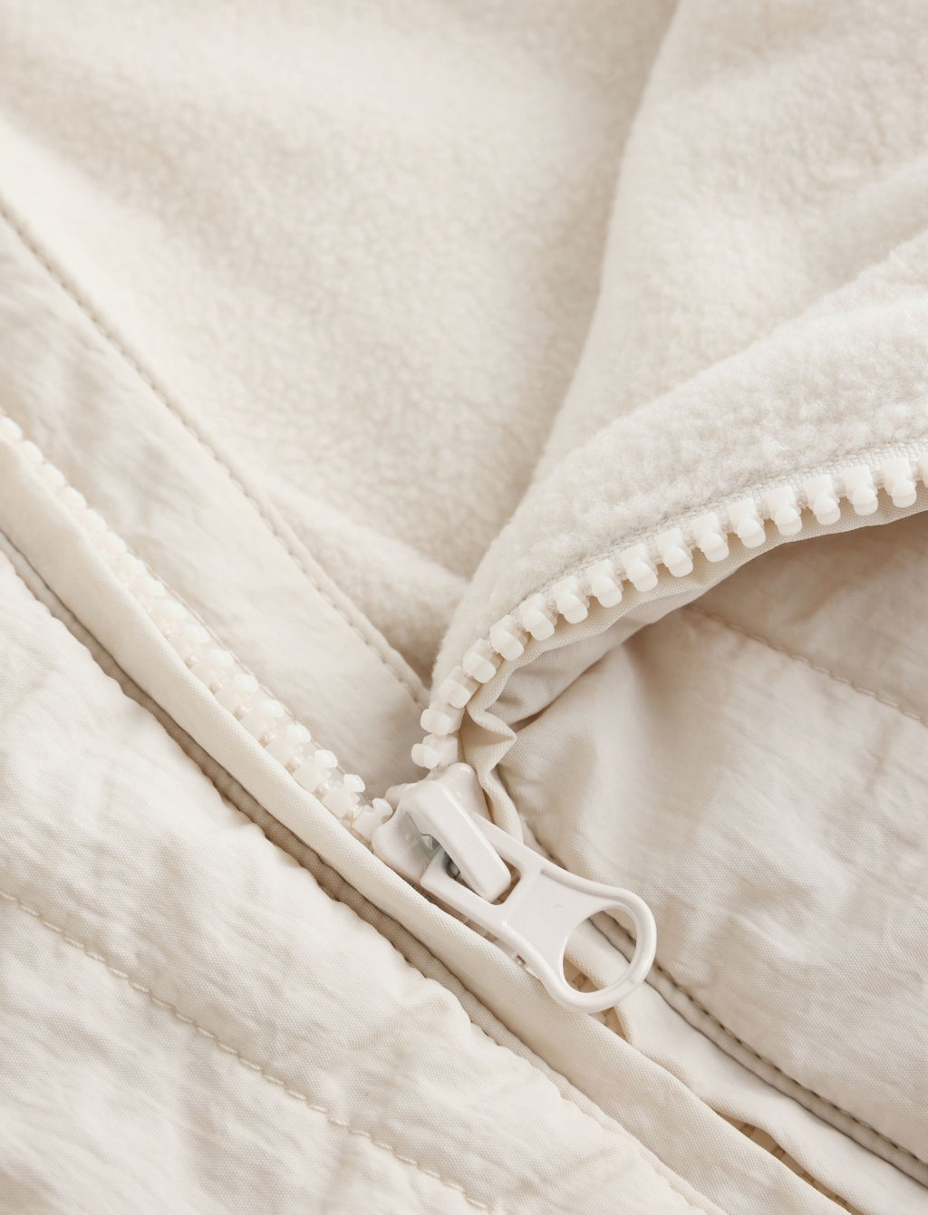 Cream Little One Backpack 
Quilted Nylon Pramsuit