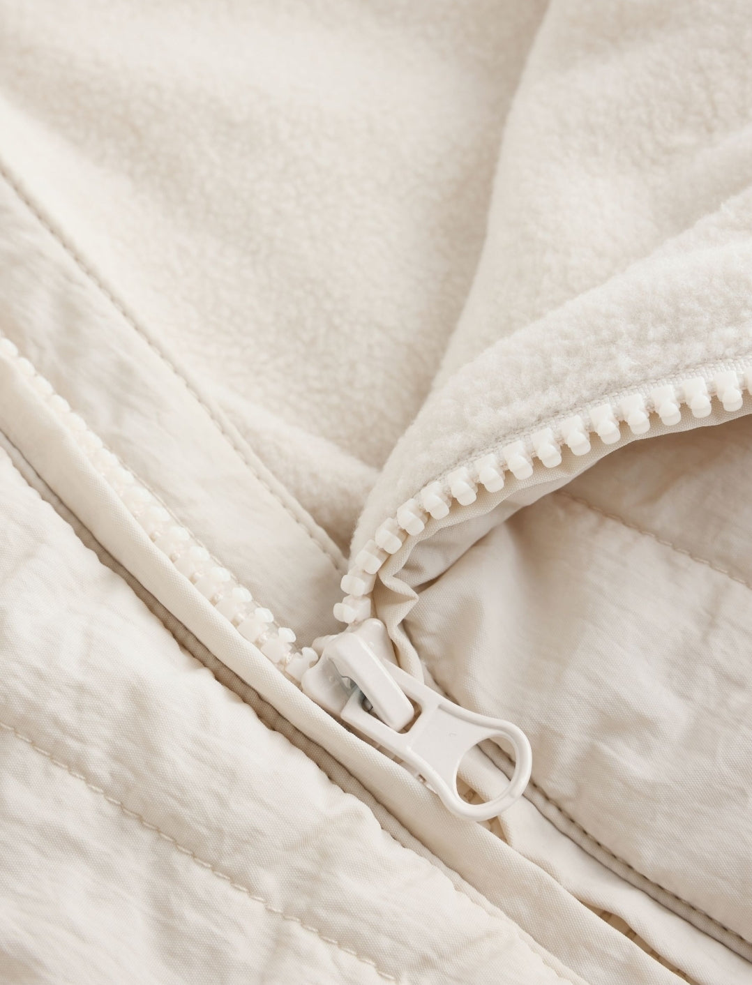 Cream Little One Backpack 
Quilted Nylon Pramsuit