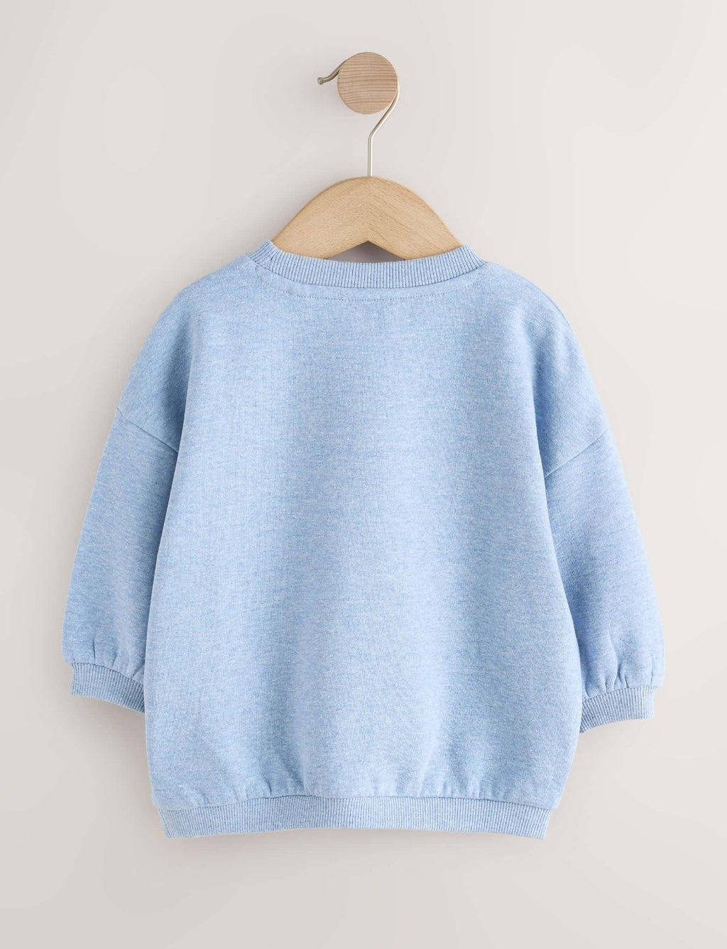 Light Blue Goose Printed Crew Neck Sweat Top