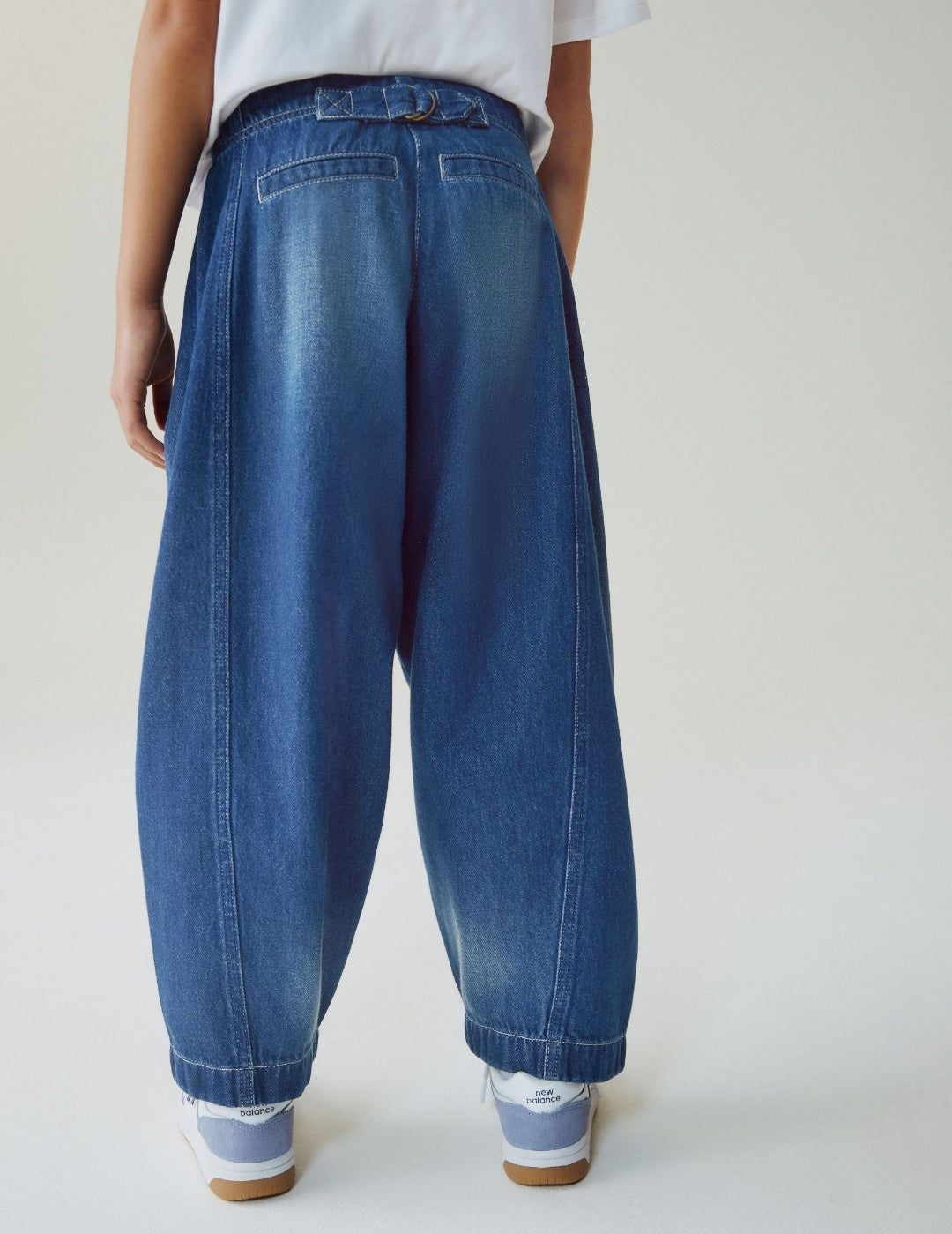 Dark Blue Barrel Jeans