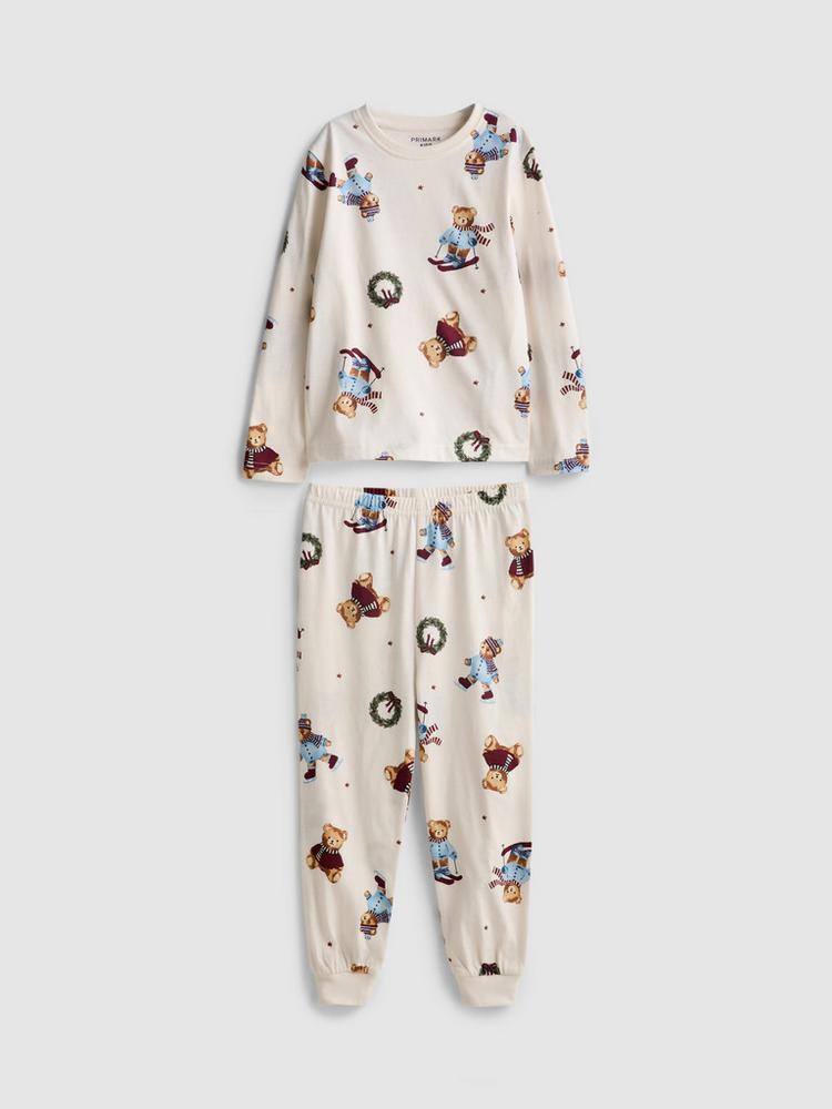 Primark Kids’ Pure Cotton Teddy Bear Family Christmas Pyjamas
