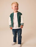 Green Jersey Bomber Jacket
