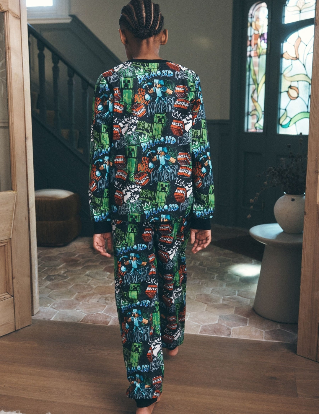 Graffiti Minecraft Single Cosy Fleece Pyjamas