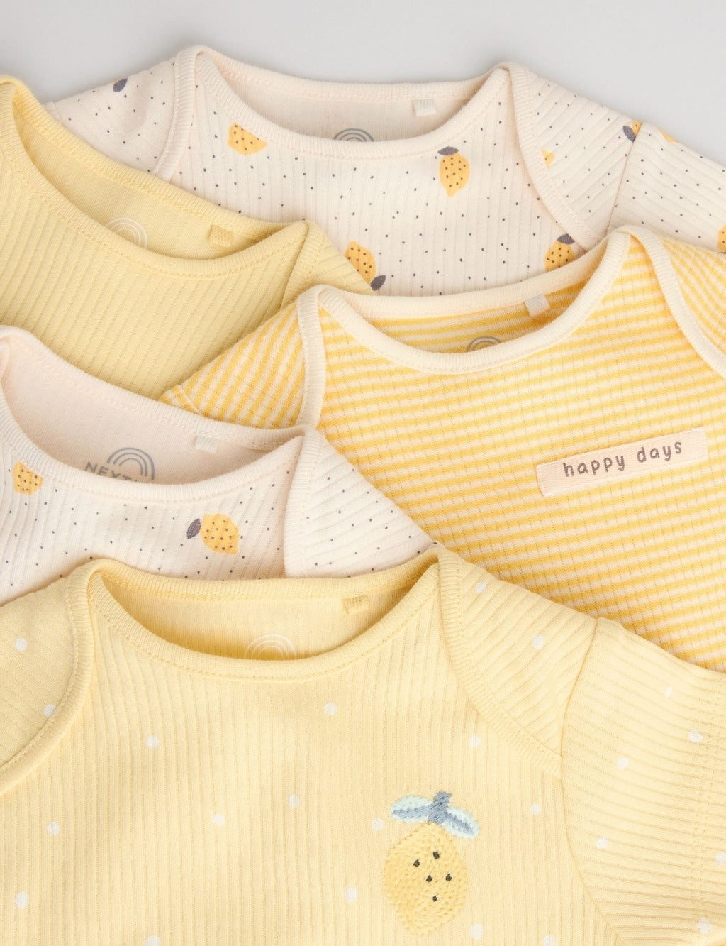 Yellow Lemons 5 Pack Short Sleeve
Baby Bodysuits