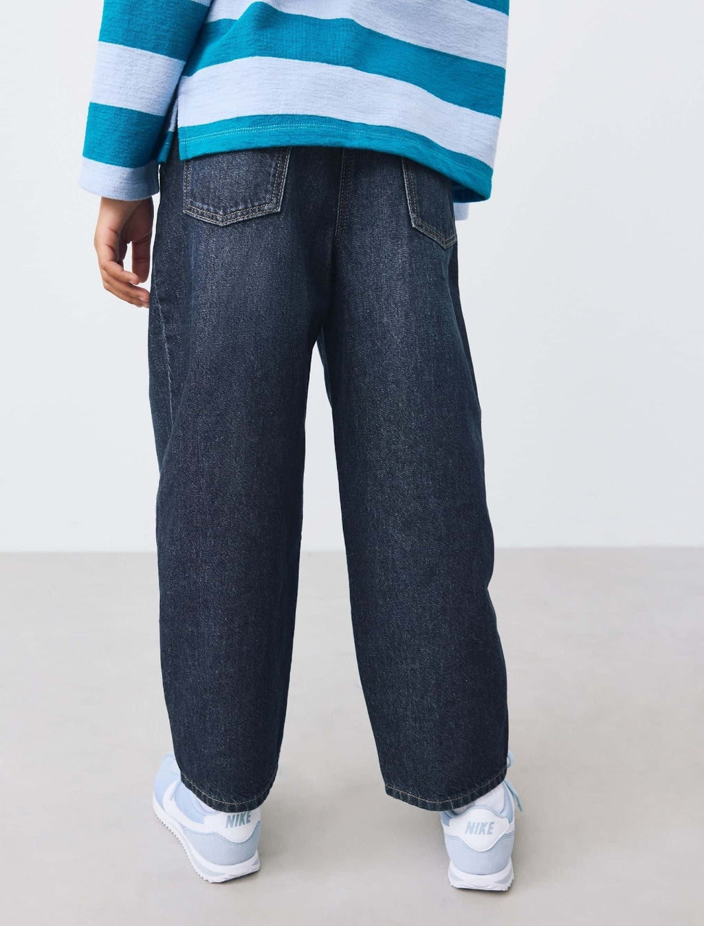 Dark Wash Barrel Jeans