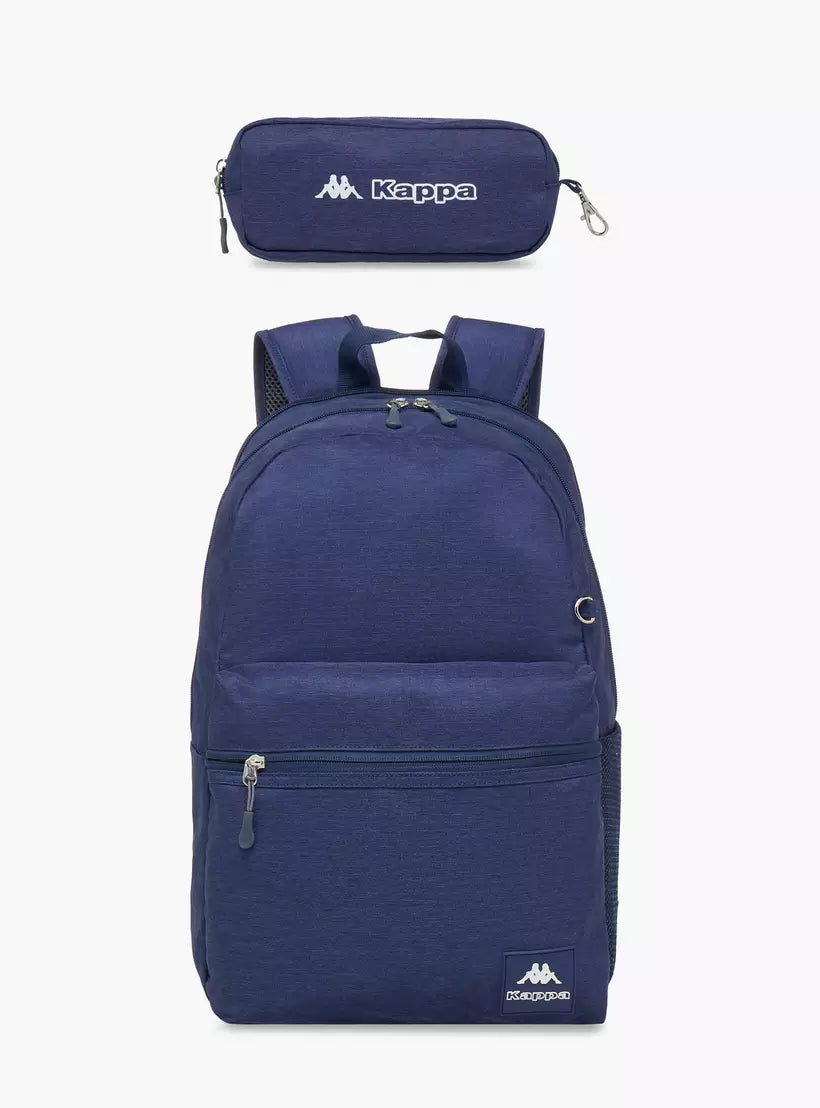 Kappa Logo Print School Backpack with Pencil Pouch set