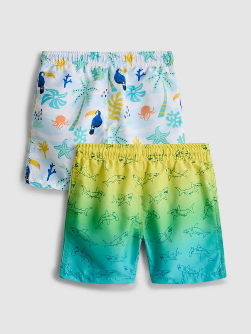 2pk Printed Swim Shorts