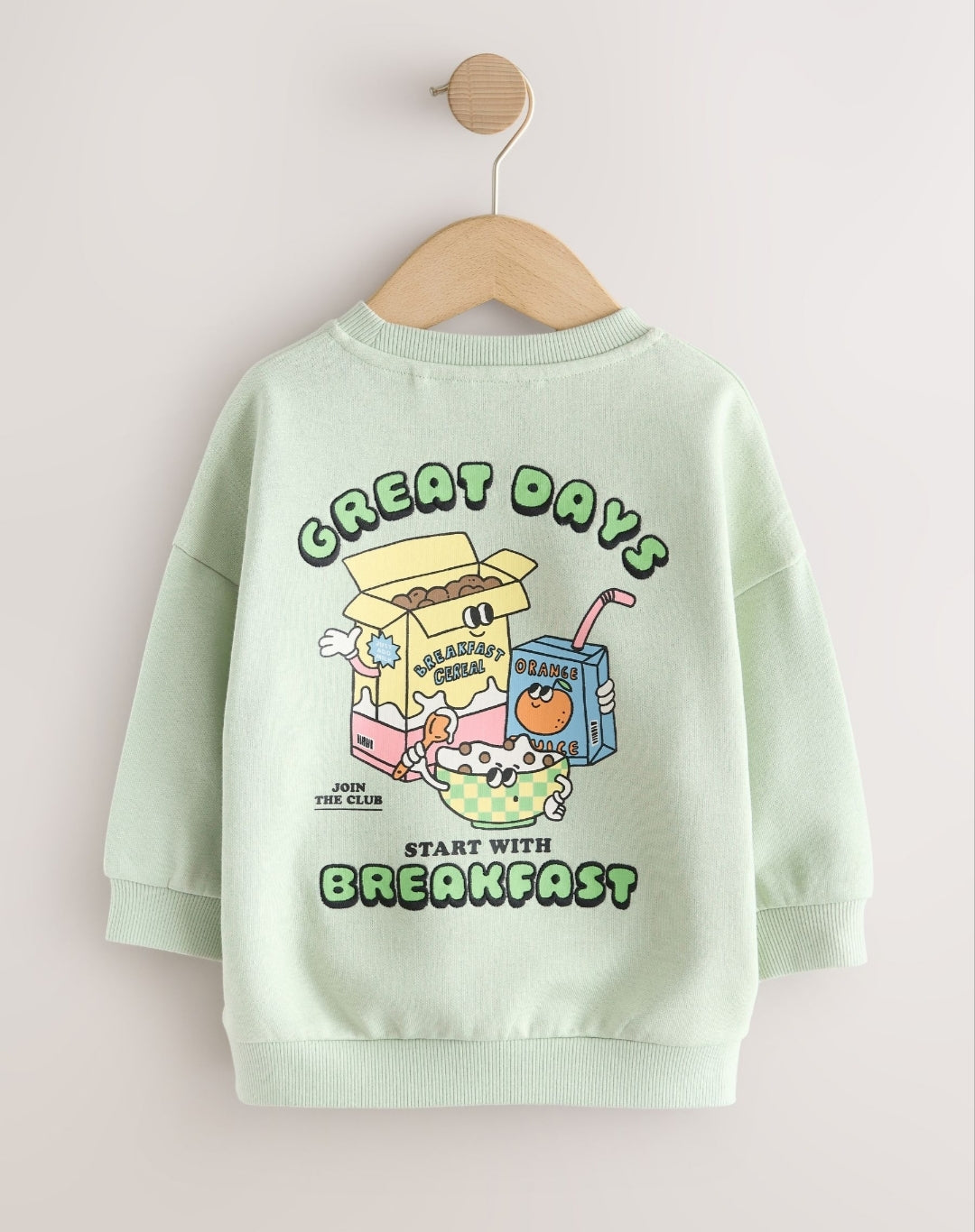 Back Print Back Printed Crew Neck Sweat Top