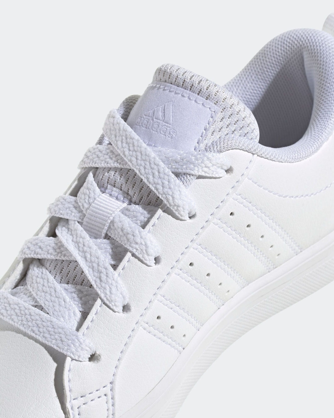 adidas White Lace Up VS Pace 2.0 Kids Trainers