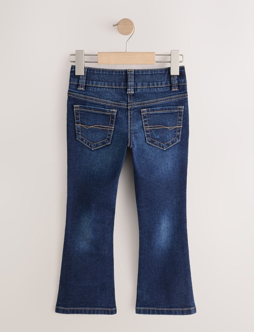 Dark Wash Low Rise Flared Jeans