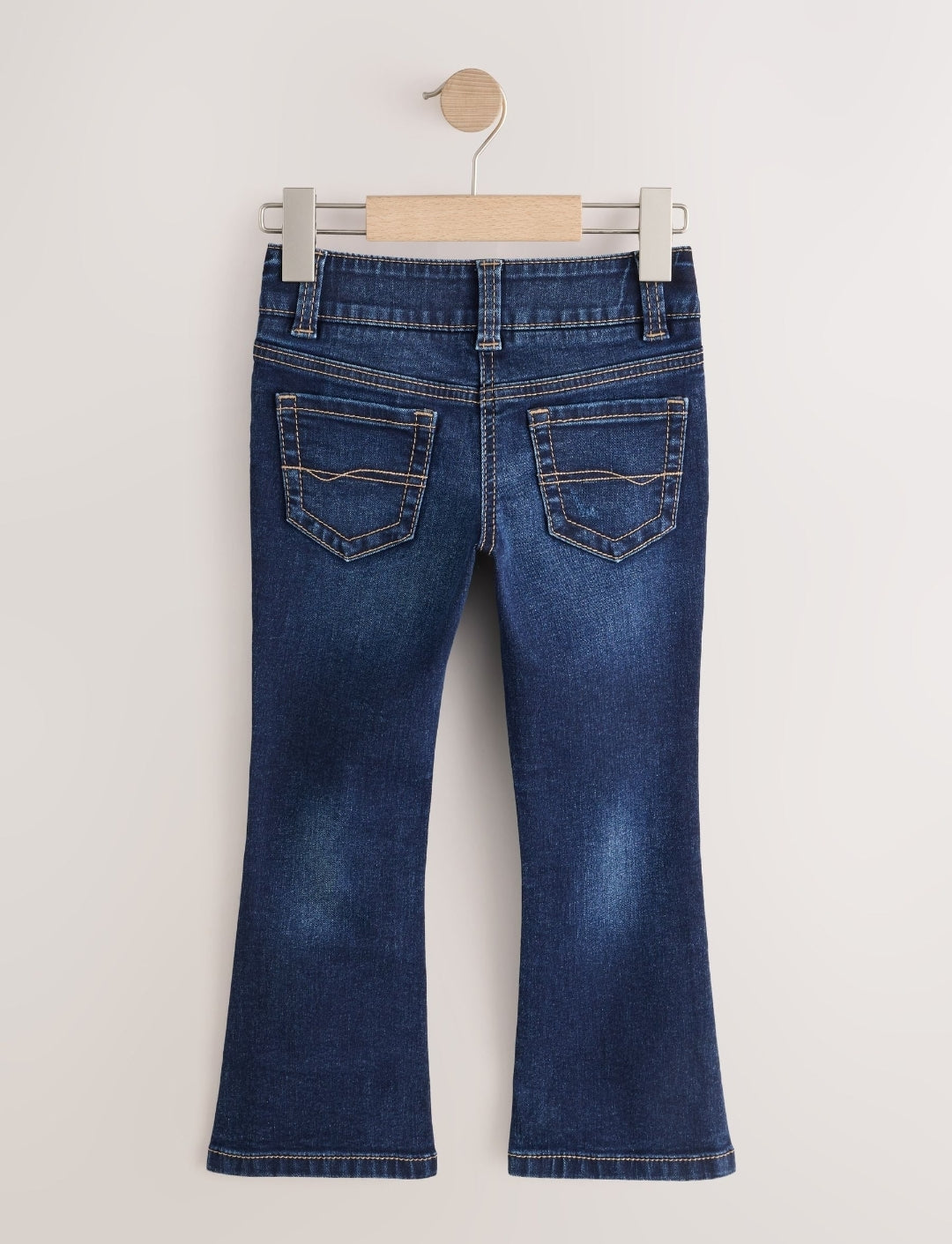 Dark Wash Low Rise Flared Jeans