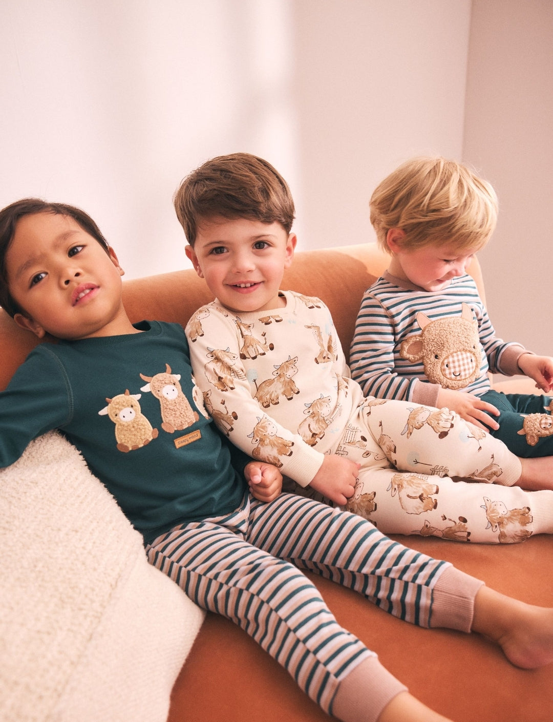Brown Hamish Snuggle Pyjamas 3 Pack