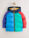 Bright Colour Block Padded Coat