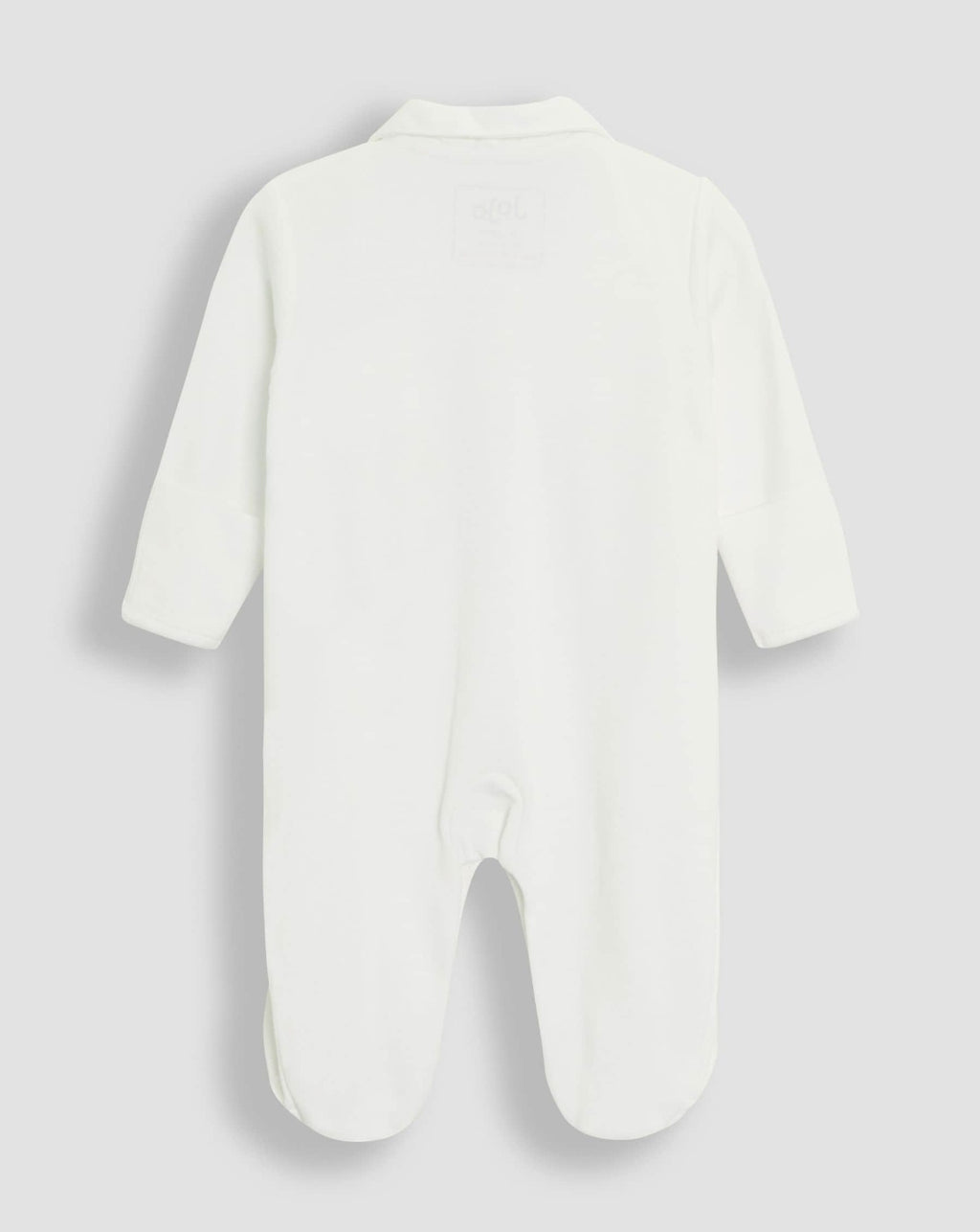 JoJo Maman Bébé White 100% Cotton Embroidered Eid Sleepsuit
