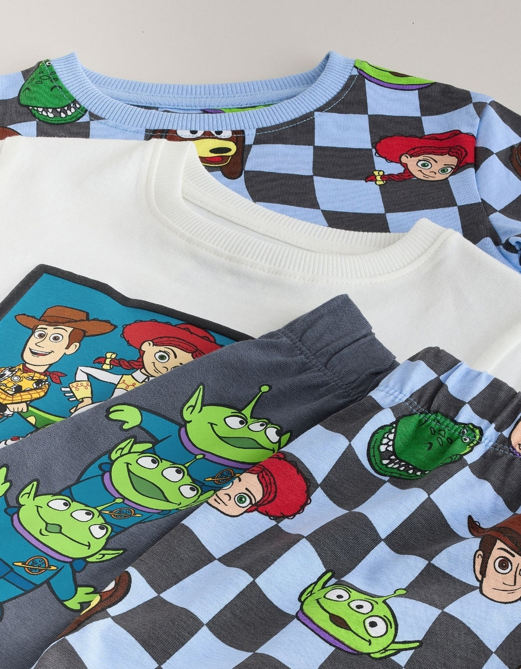 Black/Green/Blue/White Toy Story Short Pyjamas 2 Pack
