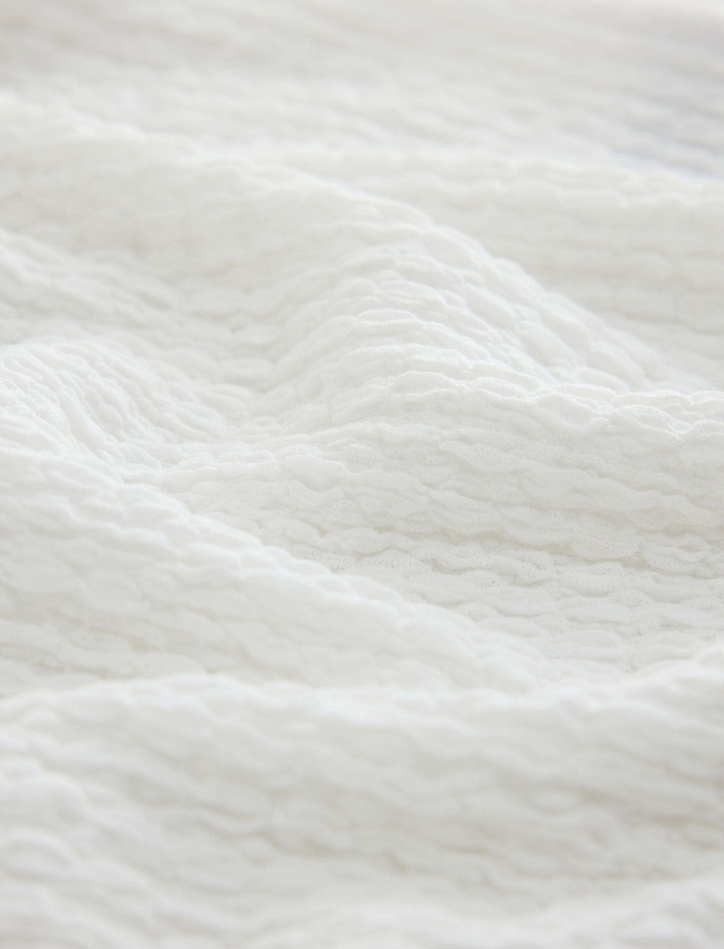 White Long Sleeve Textured Top