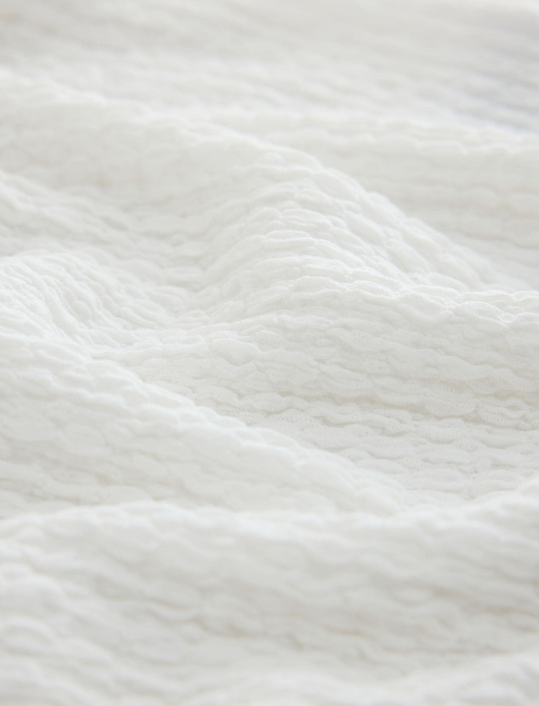 White Long Sleeve Textured Top