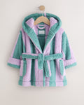 Purple/Green Stripe Fleece Dressing
Gown