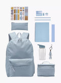 Solid 12-Piece Backpack School Bag Set