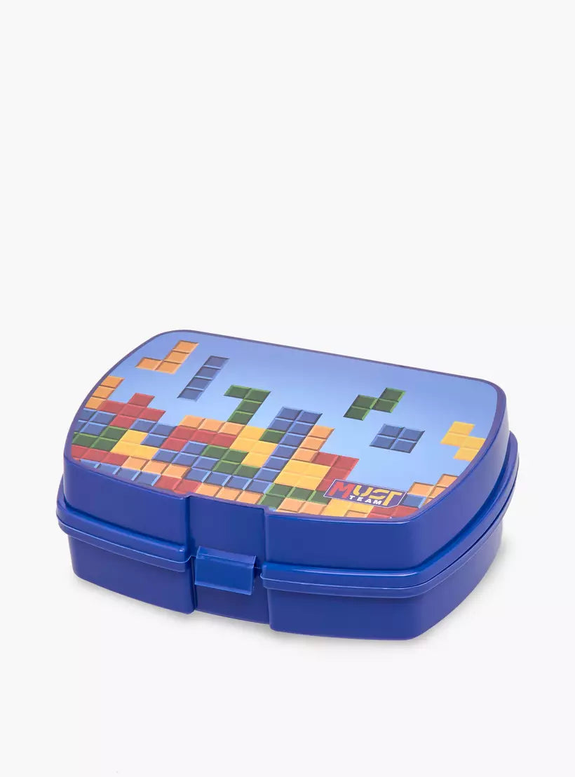 MUST 5-Piece Tetris Print 16-inch Backpack Set - 43x30x13 cms