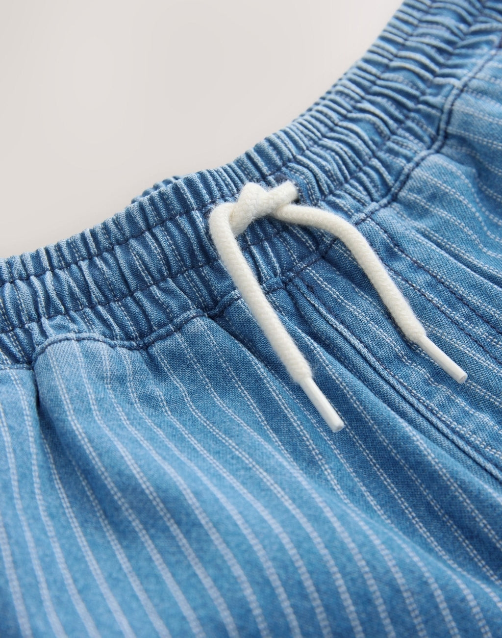 Blue/Ecru Stripe Pull on Jeans