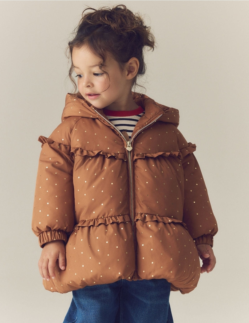 Toffee Gold Shower Resistant Padded Coat