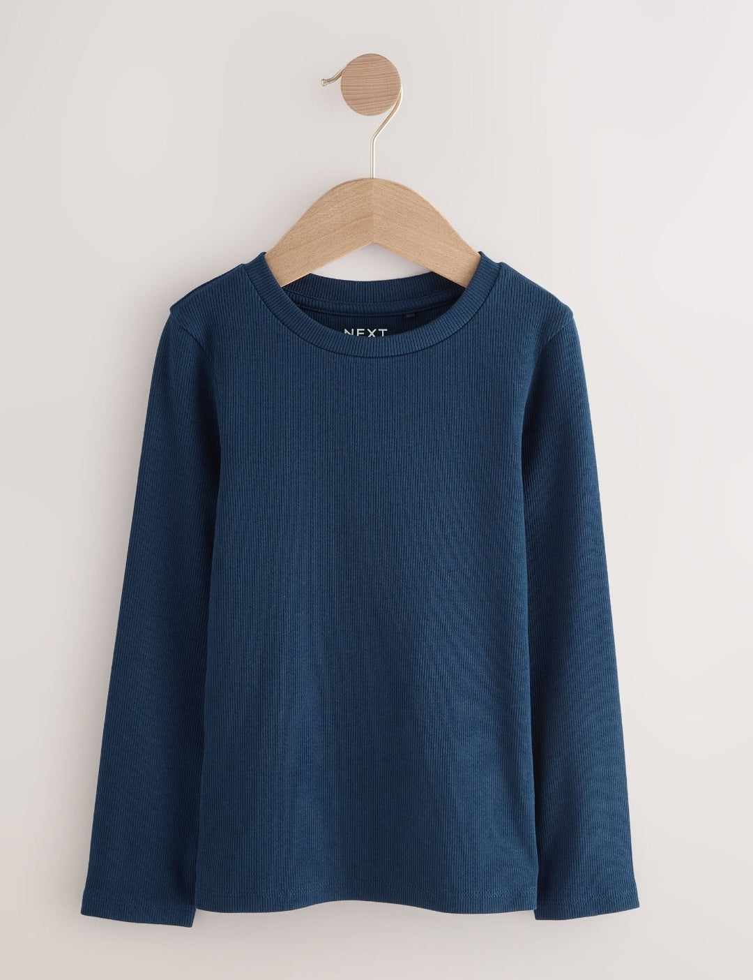 Navy/White Stripe Long Sleeve Ribbed Tops 3 Pack