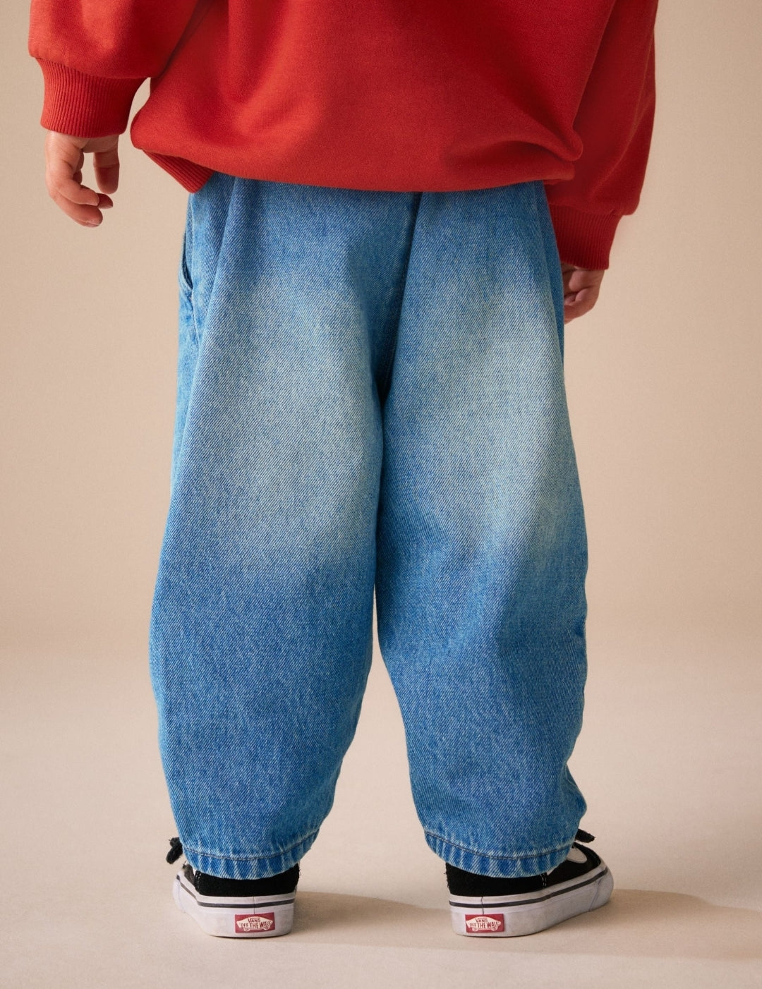 Mid Blue Denim Barrel Jeans